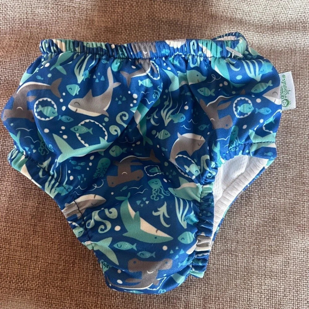 Green Sprouts‎ Baby Reuseable Swim Diapers New Size 6 mo 10-18lbs
